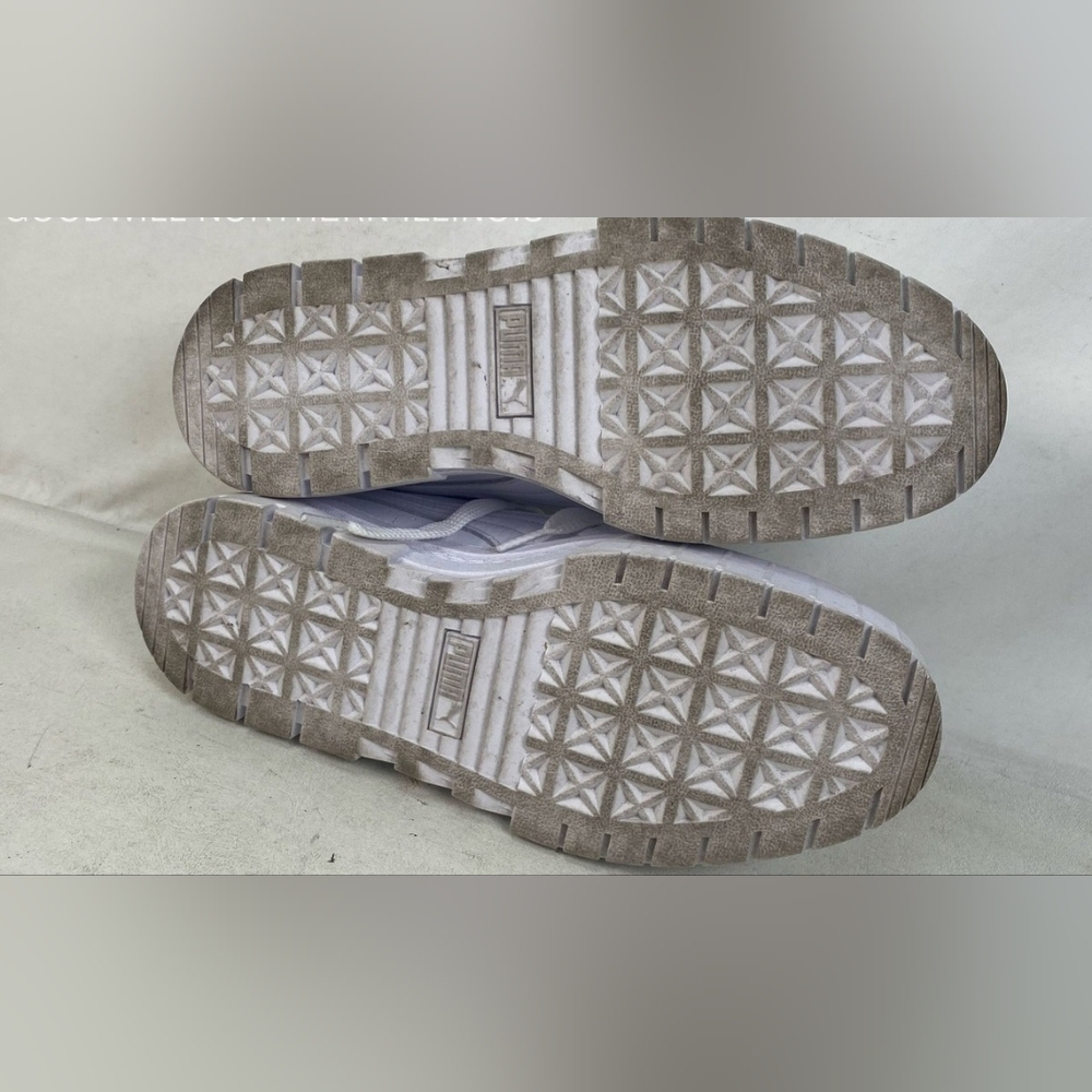 Puma Mayze White Platform Sneakers with Chunky Sole Women 9.5 - Picture 8 of 8